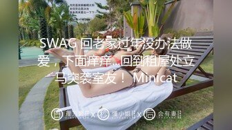 SWAG 回老家过年没办法做爱，下面痒痒...回到租屋处立马突袭室友！ Minicat